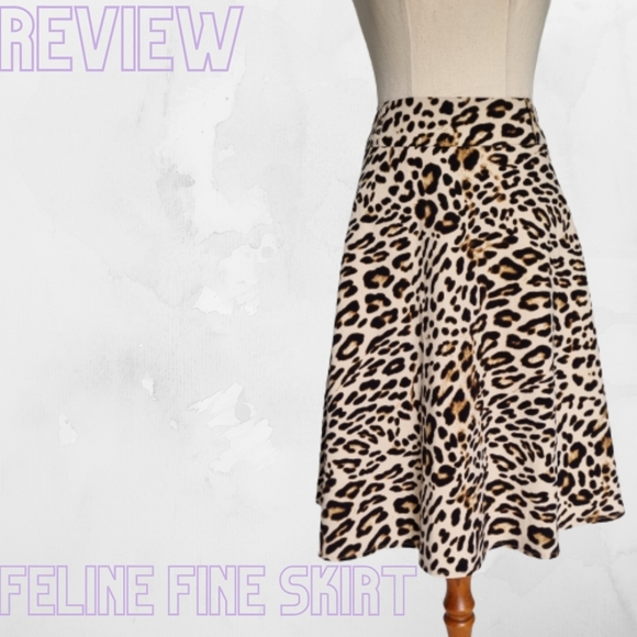 Review Dresses & Skirts - Review Feline Fine Multicolour Leopard Print A-Line Skirt Size 10